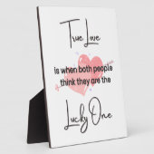 真愛の机上名言プリント フォトプラーク (側面)