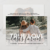 真愛延期結婚タイポグラフィ 案内状 (正面/裏面)