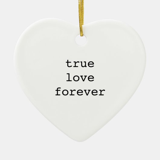 真愛永恒イニシャルバレンタイン セラミックオーナメント (正面)