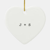 真愛永恒イニシャルバレンタイン セラミックオーナメント (裏面)