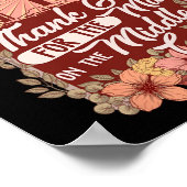 真感謝してい中の十字架上の人のための神 ポスター (角)