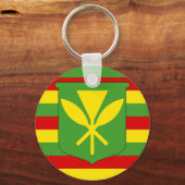 真折金香国旗 – ハワイアン独立国旗 キーホルダー (正面)