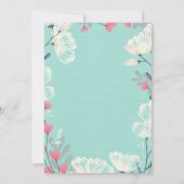 真新しいお茶会のブライダルシャワーの招待状 招待状 (裏面)