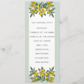 真新しいアクセントプログラムの黄色い花 プログラム (裏面)