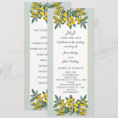 真新しいアクセントプログラムの黄色い花 プログラム (正面/裏面)