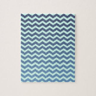 真新しいシェブロンの青い勾配 ジグソーパズル