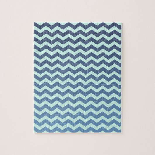 真新しいシェブロンの青い勾配 ジグソーパズル (縦)