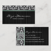 真新しいシマウマの販売員の名刺 名刺 (正面/裏面)