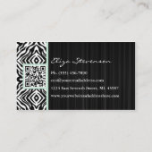 真新しいシマウマの販売員の名刺 名刺 (裏面)