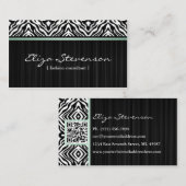 真新しいシマウマの販売員の名刺 名刺 (正面/裏面)