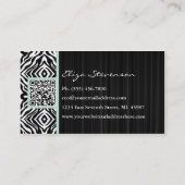 真新しいシマウマの販売員の名刺 名刺 (裏面)