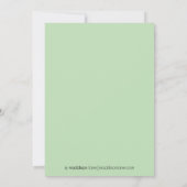 真新しいダマスク織のフォーマルな紹介の誕生の発表 案内状 (裏面)