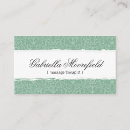 真新しいダマスク織のマッサージのセラピー 名刺