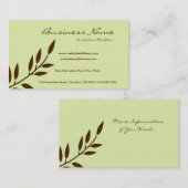 真新しいチョコレートつる植物の名刺 名刺 (正面/裏面)