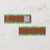 真新しいチョコレートプロフィールカード スキニー名刺 (正面/裏面)