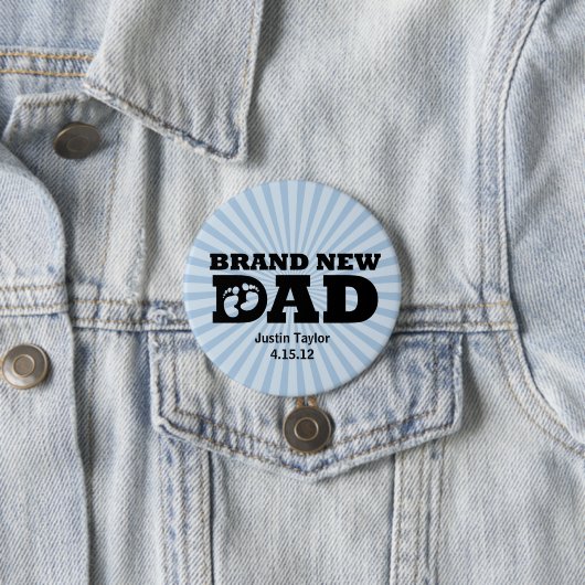 真新しいパパのパーソナライズなボタン 缶バッジ (インサイチュ)