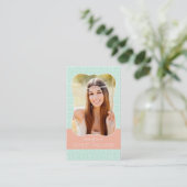 真新しいモモのギリシャ人の鍵年長Repのマーケティング コーリングカード (スタンド正面)