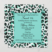 真新しいユキヒョウの菓子16の誕生日の招待状 招待状 (正面/裏面)