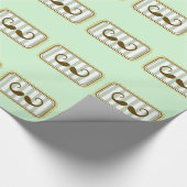 真新しいレトロの髭 ラッピングペーパー (角)