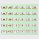真新しいレトロの髭 ラッピングペーパー (フラット)