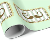 真新しいレトロの髭 ラッピングペーパー (ロールコーナー)