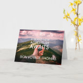 真新しい冒険はさようなら待ちます カード (黄色い花)