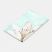 真新しい水彩画の白い花 ポストイット (アングル)