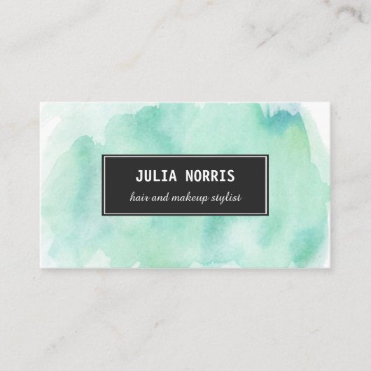 真新しい水彩画 名刺 (正面)