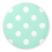 真新しい水玉模様のノブまたは引出しの引き セラミックノブ (正面)