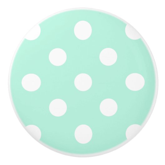 真新しい水玉模様のノブまたは引出しの引き セラミックノブ (正面)