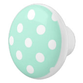 真新しい水玉模様のノブまたは引出しの引き セラミックノブ (右)