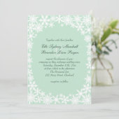 真新しい結婚式招待状の冬のレース 招待状 (スタンド正面)