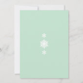 真新しい結婚式招待状の冬のレース 招待状 (裏面)