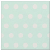 真新しい緑および白い水玉模様の生地 ファブリック (クローズアップ)