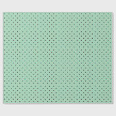 真新しい緑および薄茶の水玉模様のデザイン ラッピングペーパー (フラット)