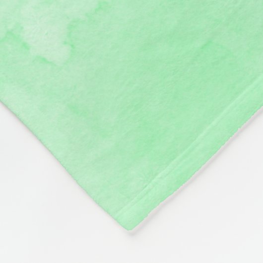 真新しい緑のろうけつ染めの美しい曇り空 フリースブランケット (角)