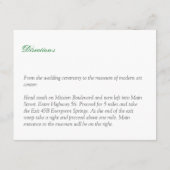 真新しい緑のグランジで動揺してな披露宴のエンクロージャ エンクロージャーカード (裏面)