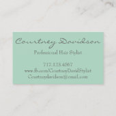 真新しい緑のシェブロンの名刺 名刺 (裏面)