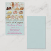 真新しい緑のデザートのクッキーキャンデーチョコレート 割引カード (正面/裏面)