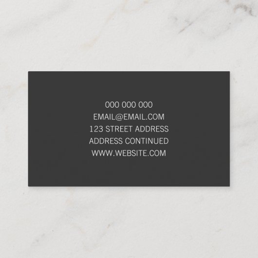 真新しい緑のパステル調の最小主義のエレガントな名刺 名刺 (裏面)