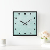 真新しい緑のヴィンテージの紙の質 スクエア壁時計 (ホーム)