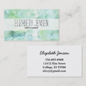 真新しい緑の水彩画Businesscard 名刺 (正面/裏面)