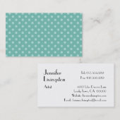 真新しい緑の水玉模様のテンプレートPDot003 名刺 (正面/裏面)