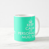 真新しい緑のKeepCalmは| Personalizableのテンプレートを襲います コーヒーマグカップ (正面右)