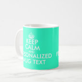 真新しい緑のKeepCalmは| Personalizableのテンプレートを襲います コーヒーマグカップ (正面左)