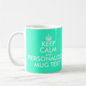 真新しい緑のKeepCalmは| Personalizableのテンプレートを襲います コーヒーマグカップ (左)