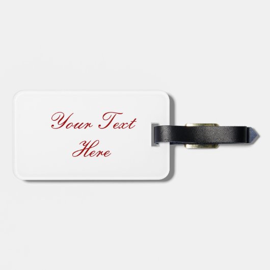 真新しい背景の新しいピンクのさくらんぼ ラゲッジタグ (裏面横)