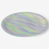 真新しい薄紫の黄色の抽象芸術 ペーパープレート (アングル)