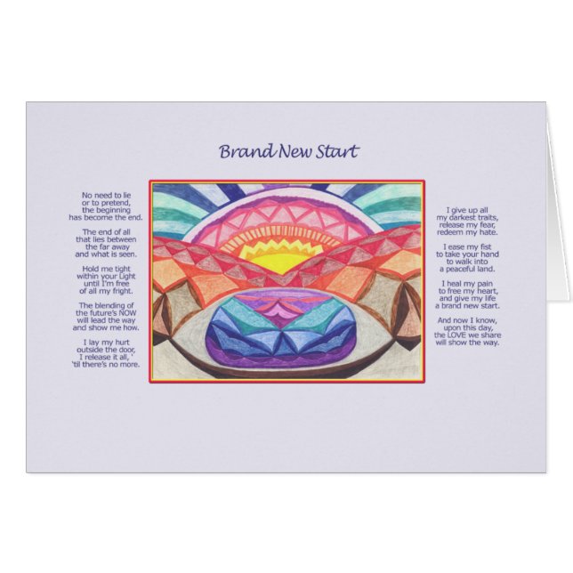 真新しい開始カード (正面横)