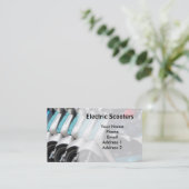 真新しく環境に優しい電気スクーター 名刺 (スタンド正面)